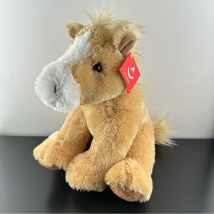 NWT Aurora Palomino Horse Pony Beige Light Brown 14” Plush Stuffed Animal NEW